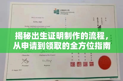 伊通揭秘出生证明制作的流程，从申请到领取的全方位指南