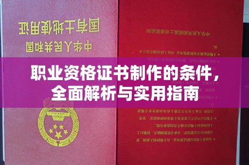 伊通职业资格证书制作的条件，全面解析与实用指南